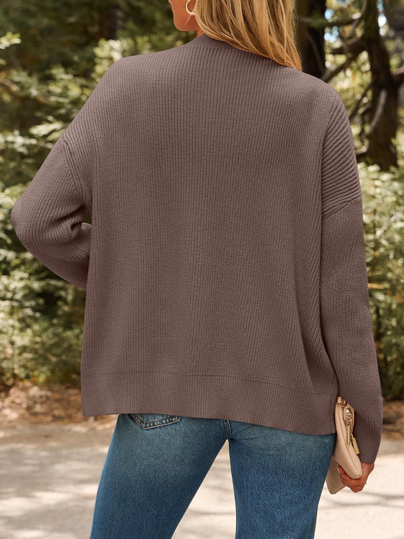 LILLUSORY Cardigan Sweaters for Women 2025 Early Fall Fashion Oversized Lightweight Sweater V Neck Knit Work Casual Outfits Clothes Button Tops Shirts Blouses Nutmeg M - Image 4
