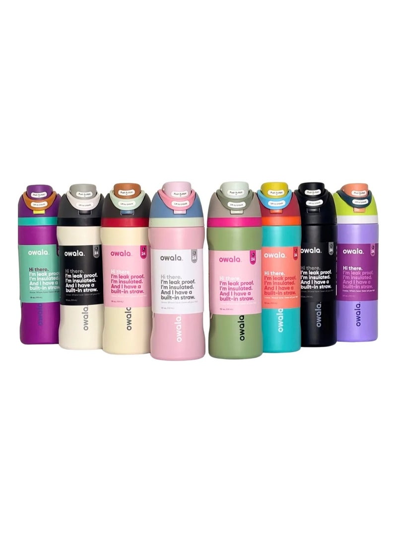 زجاجة مياه معزولة من الفولاذ المقاوم للصدأ من أوالا فري سيب مع شفاطة، مانعة للتسرب وخالية من مادة BPA، سعة 27 أونصة، قطعة واحدة (أبيض) - Image 4