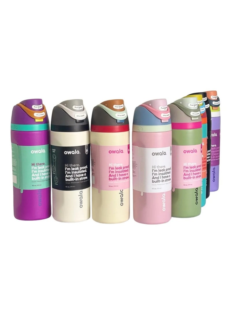 زجاجة مياه معزولة من الفولاذ المقاوم للصدأ من أوالا فري سيب مع شفاطة، مانعة للتسرب وخالية من مادة BPA، سعة 27 أونصة، قطعة واحدة (أبيض) - Image 5