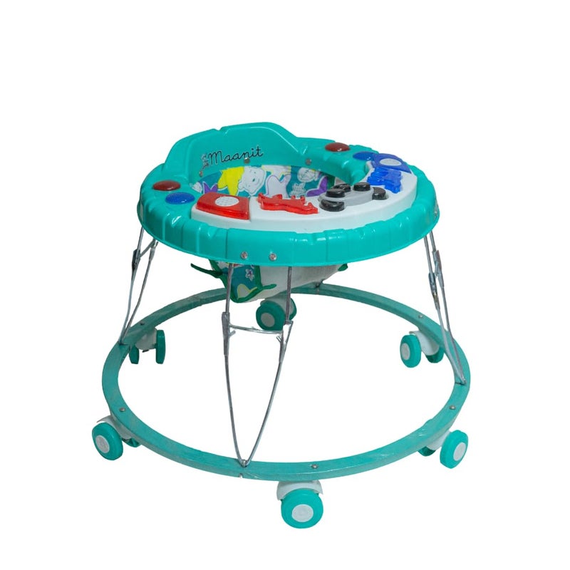 Maanit Baby Walkerr for Kids, Foldable Walkerr | Walkerr for Baby with Music & Light, | Walkerr for 6-12 Months Boy & Girl (Green) - Image 1