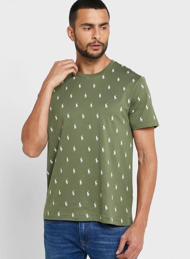 POLO RALPH LAUREN Logo Print Crew Neck T-Shirt