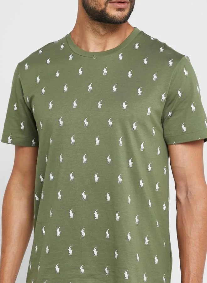 POLO RALPH LAUREN Logo Print Crew Neck T-Shirt