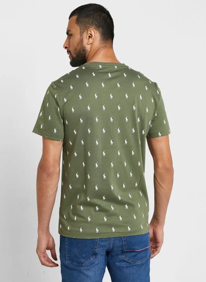 POLO RALPH LAUREN Logo Print Crew Neck T-Shirt