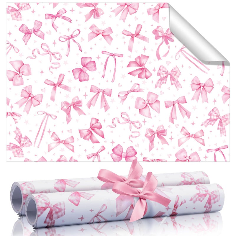 BBTO 20 Sheet Scented Drawer Liners for Dressers 158 x 22 Scented Fragrant Cabinet Paper Liners Non Adhesive Drawer Paper Mats for Bedroom Home Closet ShelvesBow