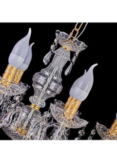 ماركة غير محددة ديكور ثريا كريستال أكريليك ضوء السقف 6 رؤوس 4 لمبات لغرفة المعيشة ، غرفة الطعام ، الزفاف  - Image 5
