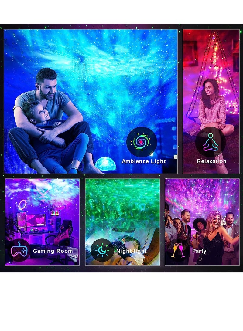 Festive Gallery Galaxy Star Projector 3 in 1 Night Light, 10 Color Bluetooth Night Lamp with Timer Remote and Chargeable, Bedroom Living Room Decor Kids Night Light - Image 5