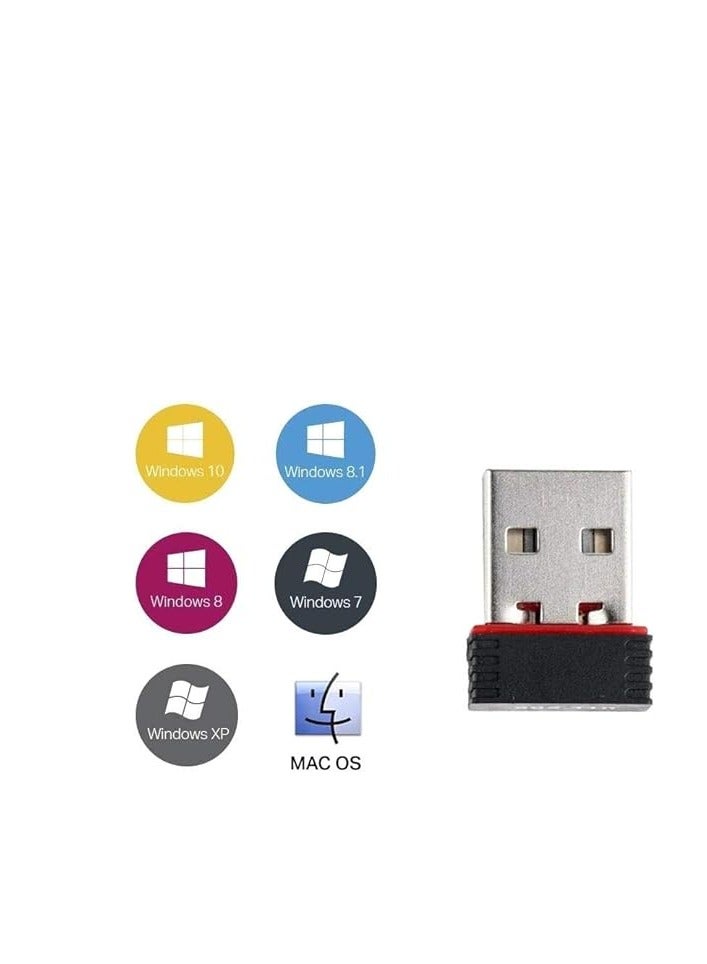 150Mbps USB WiFi Adapter, Wireless Network Card Adapter WiFi Dongle for Desktop Laptop PC Windows 10 8 7 MAC OS Raspberry Pi / Pi2 - Image 3