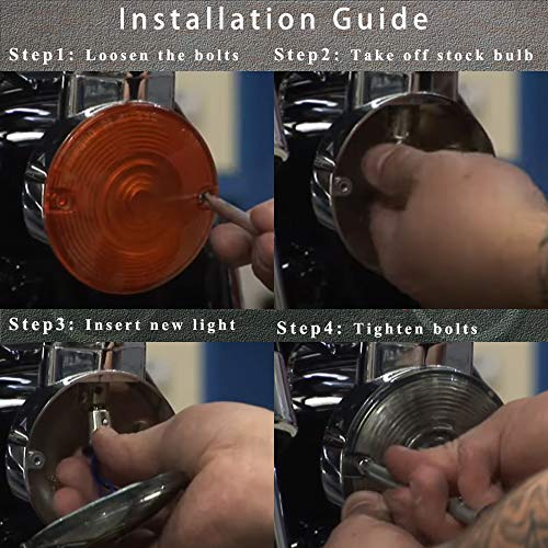 MotoParAcc 1157 Front LED Turn Signal, 3 1/4 Inch Flat Switchback Motorcycle Running Light with Smoked Lens Cover for Harley Road Glide, Electra Glide, Road King, Heritage Softail - Image 4