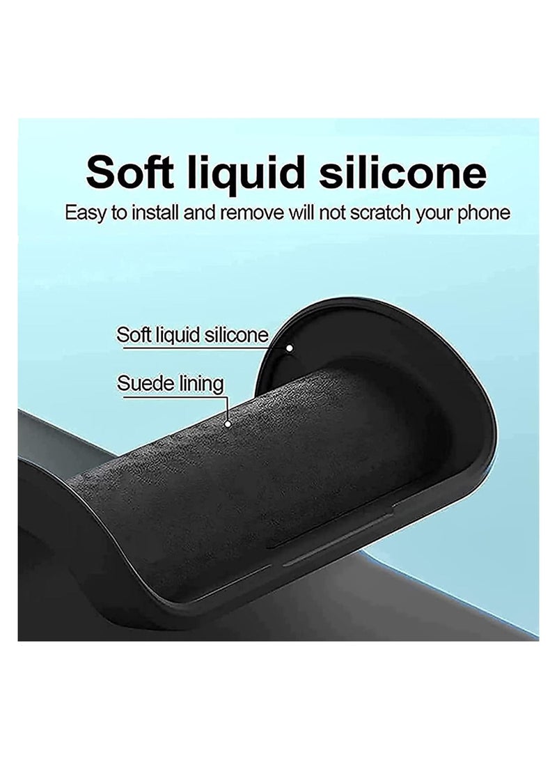 Silicone Case for Oppo Realme 10 Pro Plus 5G, Liquid Gel Rubber Bumper Case with Soft Microfiber Lining Cushion Slim Hard Shell Shockproof Protective Cover for Realme 10 Pro+ 5G (Black) - Image 2