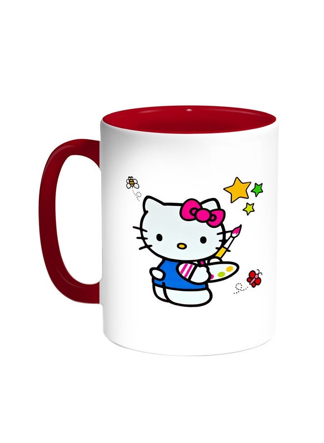 RYN Hello Kitty Printed Coffee Mug Red/White 11ounce