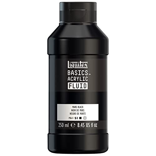 Liquitex BASICS Acrylic Fluid Paint 250ml 85oz Bottle Mars Black - Image 1
