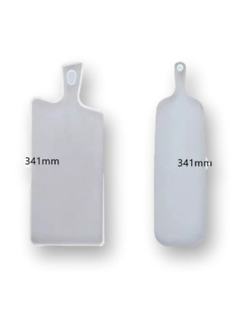 2-Piece Board Epoxy Silicone Molds with Handles and Holes for Serving Tray