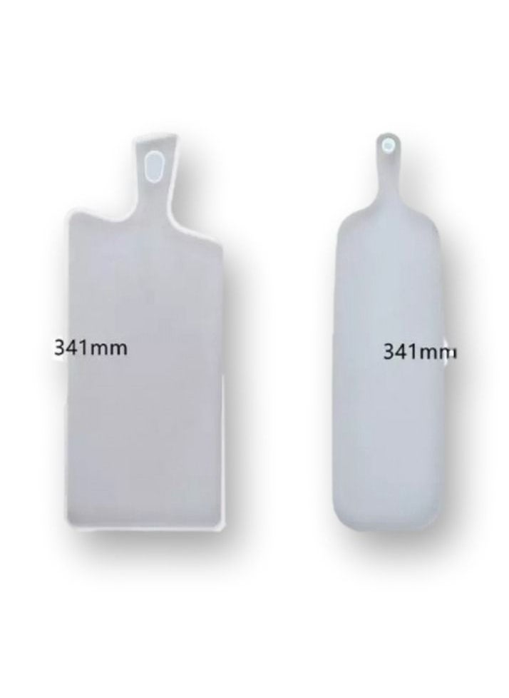 Graffiti Resin - 2-Piece Board Epoxy Silicone Molds with Handles and Holes for Serving Tray - Image 1