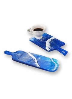 Graffiti Resin 2-Piece Board Epoxy Silicone Molds with Handles and Holes for Serving Tray  - Image 3