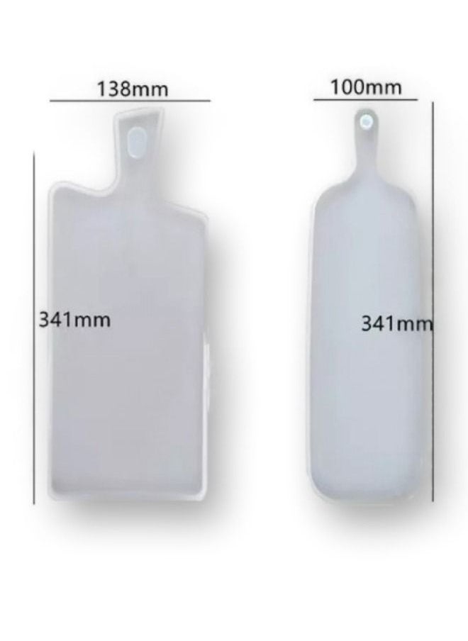 Graffiti Resin - 2-Piece Board Epoxy Silicone Molds with Handles and Holes for Serving Tray - Image 1