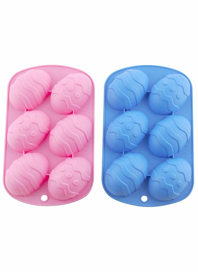 2Pcs Silicone Egg Moulds for Chocolate, Candy, and Jelly - Perfect for Party Treats and Cake Making - Image 1