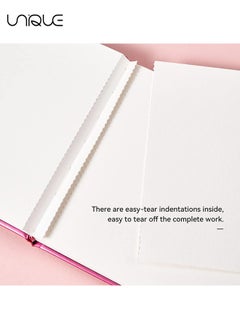 Unique Paul Rubens Watercolor Paper, Hot Press Watercolor Journal,50% Cotton 140 lb/300gsm 20 Sheets 5.2’’ x 3.8’’ Travel Art Journal for Beginners and Artists（Pink）  - Image 3