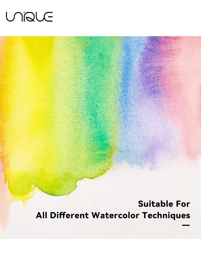 Unique Paul Rubens Watercolor Paper, Hot Press Watercolor Journal,50% Cotton 140 lb/300gsm 20 Sheets 5.2’’ x 3.8’’ Travel Art Journal for Beginners and Artists（Pink）  - Image 4