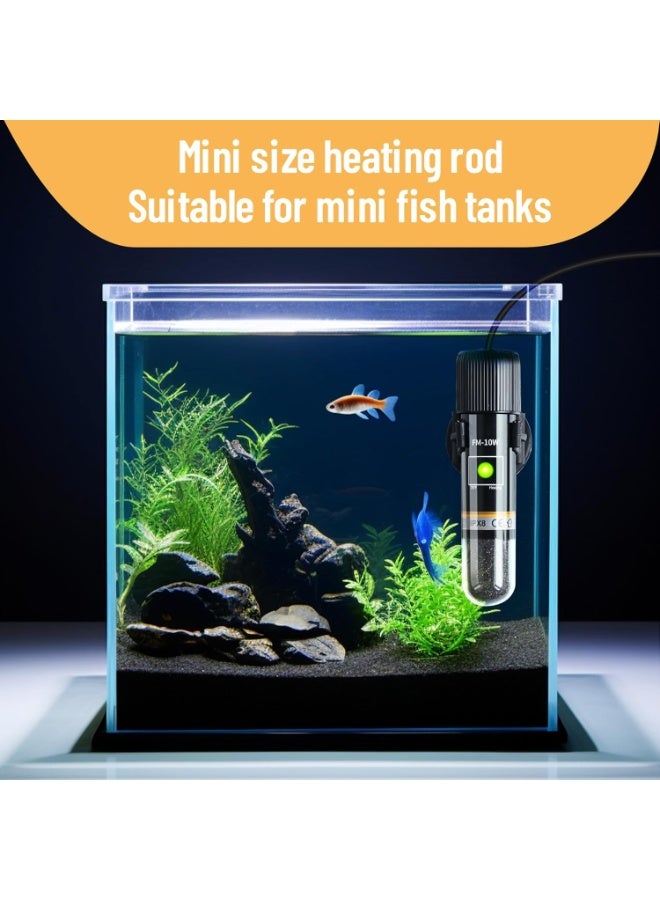 10W/15W Mini Submersible Aquarium Heater with Digital Thermostat – USB-Powered for Small Fish Tanks (Up to 1 Gallon) - Image 5
