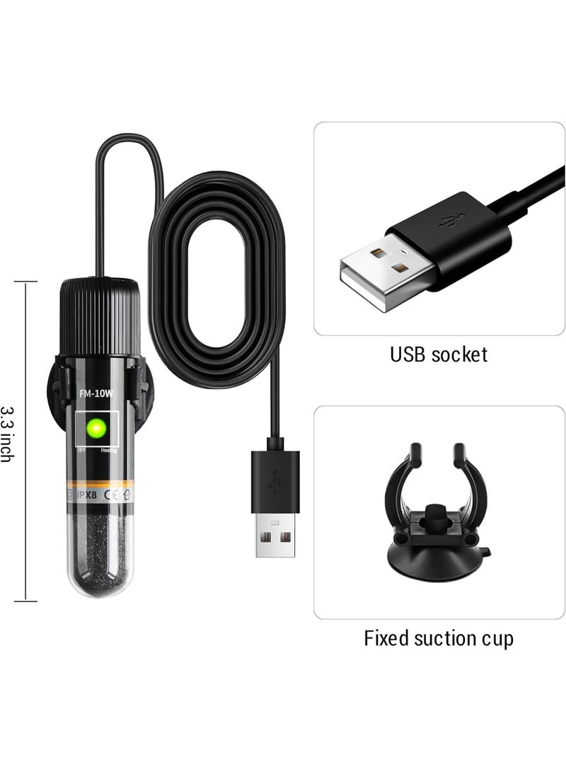 10W/15W Mini Submersible Aquarium Heater with Digital Thermostat – USB-Powered for Small Fish Tanks (Up to 1 Gallon) - Image 2