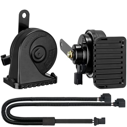 BANHAO Car Horn Compatible with Ford 12V Snail Horn Waterproof Auto Horn for Ford Loud DualTone with 1 to 2 Plug Wiring Harness