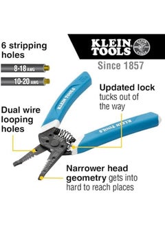 Klein Tools K11095 Klein Kurve Wire Stripper And Cutter For 8 18 Awg Solid And 10 20 Awg Stranded Wire One Size  - Image 2