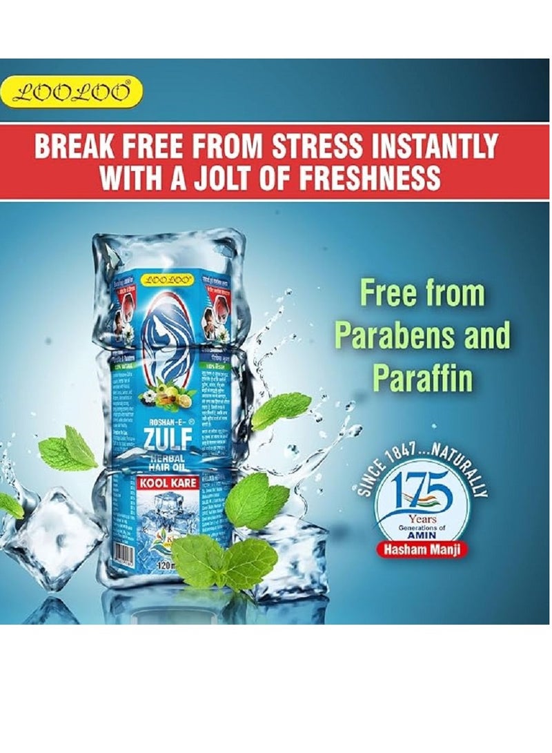 لولو زيت شعر روشان الزلف 120 مل زيت شعر عشبي بالنعناع والحناء - Image 4