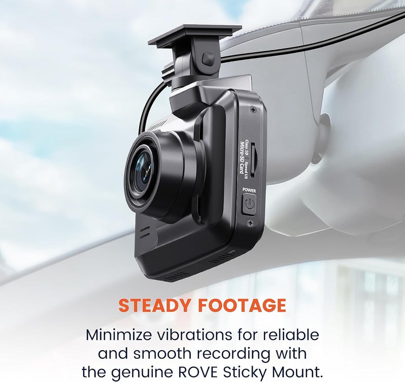 ROVE 3M Sticky Mount for R2-4K and R2-4K PRO Dash Cam | Adhesive Mount with Spare Sticky and Electrostatic Film - Image 5