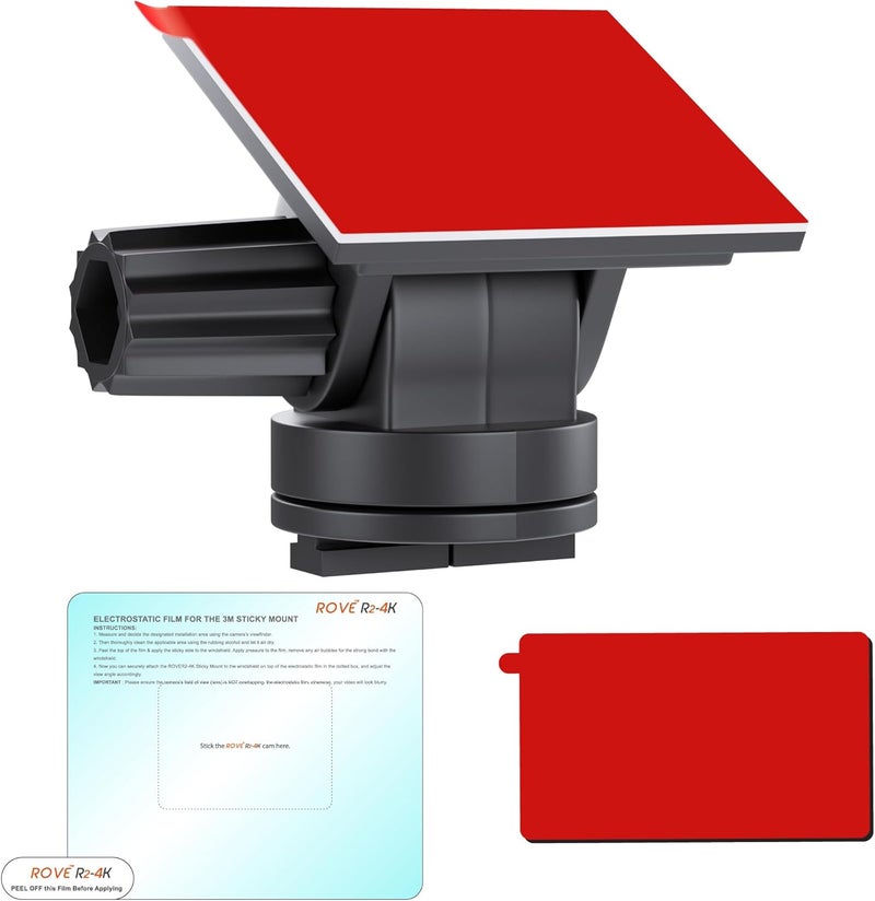 ROVE 3M Sticky Mount for R2-4K and R2-4K PRO Dash Cam | Adhesive Mount with Spare Sticky and Electrostatic Film - Image 1