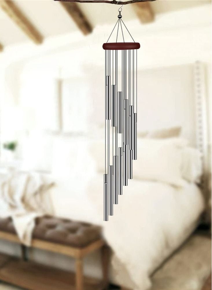 كابتن تيك Outside Wind Chimes, Wind Chimes Outdoor Clearance with 12 Aluminum Alloy Tubes and Hook, Memorial Wind Chimes Gift Decoration for Home, Patio, Garden, Outdoor - Image 4