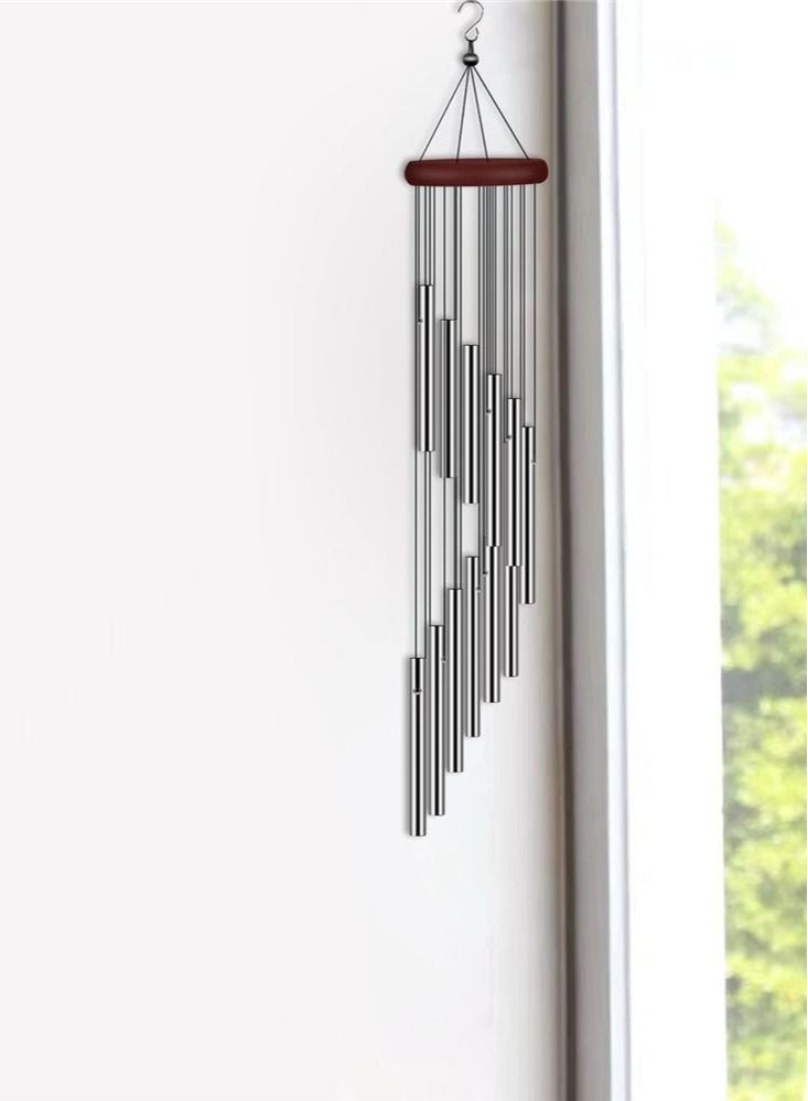 كابتن تيك Outside Wind Chimes, Wind Chimes Outdoor Clearance with 12 Aluminum Alloy Tubes and Hook, Memorial Wind Chimes Gift Decoration for Home, Patio, Garden, Outdoor - Image 5