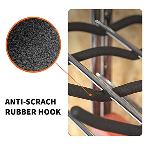 TORACK Garage Hooks Tool Organizer, 4 Pack Heavy Duty Steel 12" Wave Hooks, Wall Mount Garage Storage Utility Hook for Car Tires, Ladder, Chairs, Power Tools, Garden Tools - Image 5