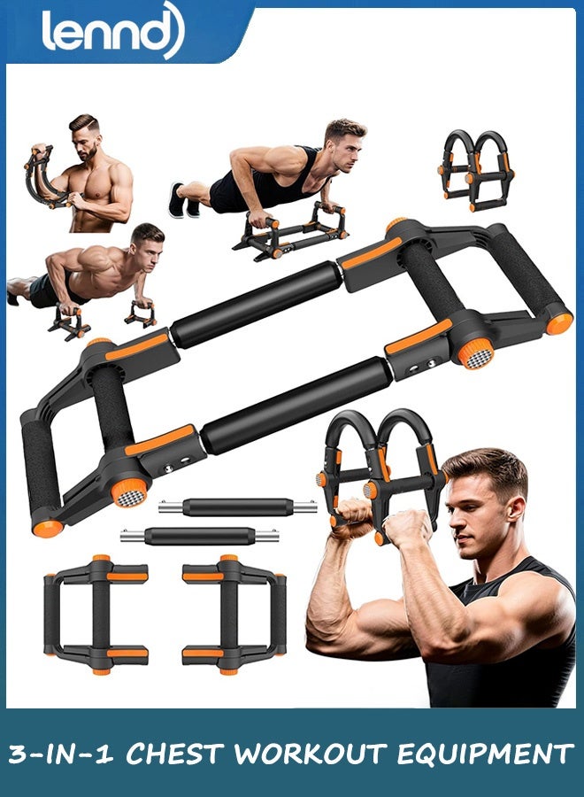 LENND Twister Arm Trainer - 3-in-1 Adjustable Chest Workout Equipment,Portable Home Gym Chest & Arm Workout, Push Up Bars, 27-65KG Resistance for Men Women - Image 1