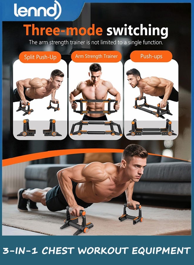 LENND Twister Arm Trainer - 3-in-1 Adjustable Chest Workout Equipment,Portable Home Gym Chest & Arm Workout, Push Up Bars, 27-65KG Resistance for Men Women - Image 3