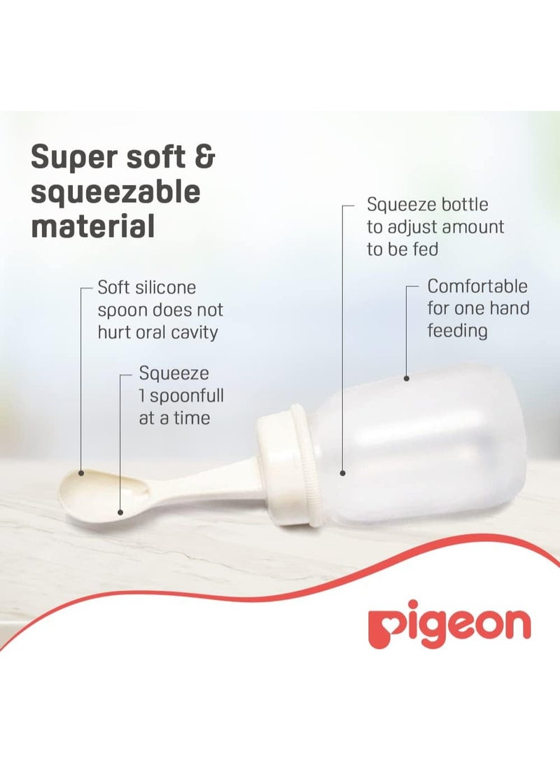 بيجون زجاجة فطام بيجون مع ملعقة لتقديم العصير والحساء أو المهروس، خالية من مادة BPA للأطفال من عمر 6 أشهر فما فوق، بيضاء، 120 مل - Image 4