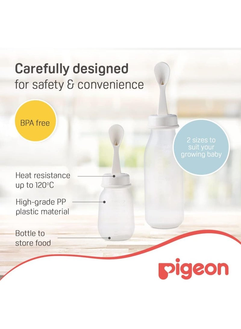 بيجون زجاجة فطام بيجون مع ملعقة لتقديم العصير والحساء أو المهروس، خالية من مادة BPA للأطفال من عمر 6 أشهر فما فوق، بيضاء، 120 مل - Image 5