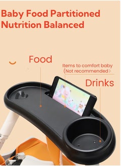 unikbebe Stroller Tray with Cup Holder, Babeland Universal Stroller Cup/Snacks Holder, Non-Slip Stroller Tray Snack Catcher Accessories Drinks Holder, Removable Snack Drink Organizer for Stroller Bar  - Image 1