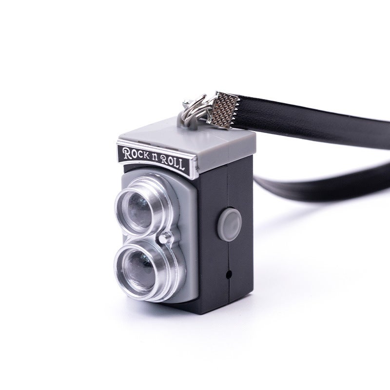 Cotton Doll Outfit With Flashing Sound-Making Shoulder Strap, Retro Mini Slr Camera Keychain With Light And Sound, - Image 5