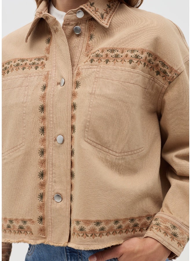 Ovs Shacket with floral embroidery - Image 3