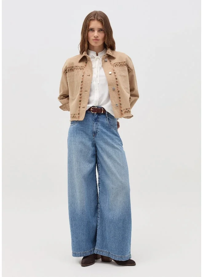 او في اس جاكيت بنقوش زهور