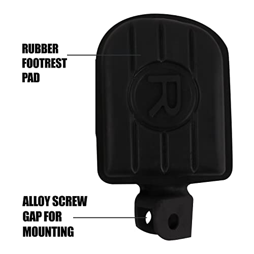 Topbird TBRE130 Bike Front & Rear Foot Rest Heavy Duty Left & Right Compatible for Royal Enfield Reborn (Black) - Image 3