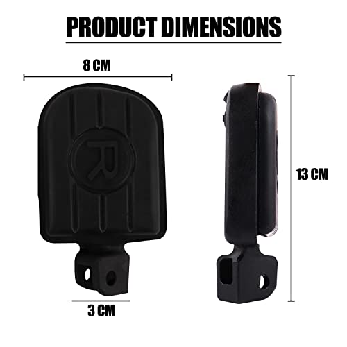Topbird TBRE130 Bike Front & Rear Foot Rest Heavy Duty Left & Right Compatible for Royal Enfield Reborn (Black) - Image 4