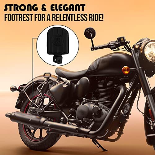 Topbird TBRE130 Bike Front & Rear Foot Rest Heavy Duty Left & Right Compatible for Royal Enfield Reborn (Black) - Image 2