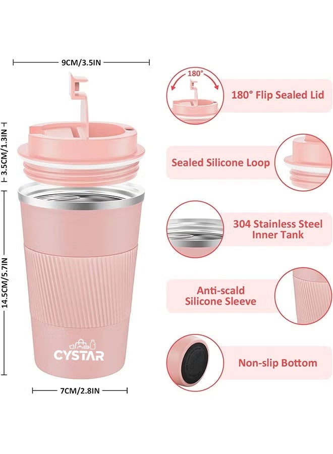 سيستار كوب القهوة السفر 510ML الفولاذ المقاوم للصدأ الفراغ الجليد والمشروبات الساخنة معزولة الكأس للمكتب المنزلي في الهواء الطلق تعمل السيارة - Image 3