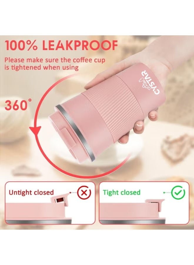 سيستار كوب القهوة السفر 510ML الفولاذ المقاوم للصدأ الفراغ الجليد والمشروبات الساخنة معزولة الكأس للمكتب المنزلي في الهواء الطلق تعمل السيارة - Image 2