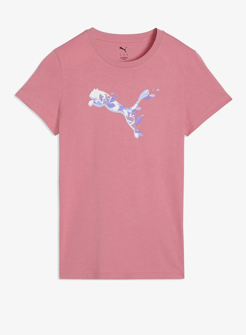 PUMA Graphics Floral Cat T-Shirt