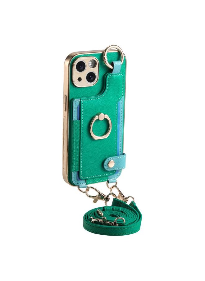 erorex Case For iPhone 15 Plus Fashion Ring Card Bag Phone Case with Hang Loop  - Image 3
