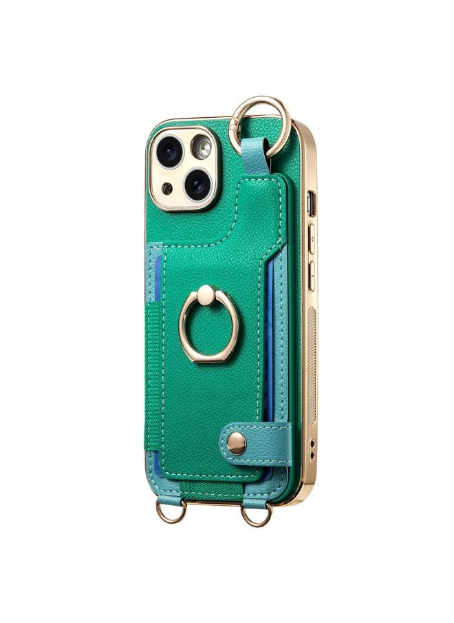 erorex Case For iPhone 15 Plus Fashion Ring Card Bag Phone Case with Hang Loop  - Image 2
