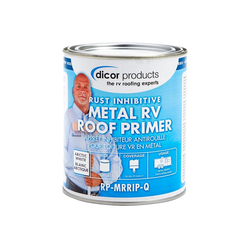 Dicor RPMRRIPQ Metal Roof Rust Inhibitive Primer  Arctic White 1 Quart