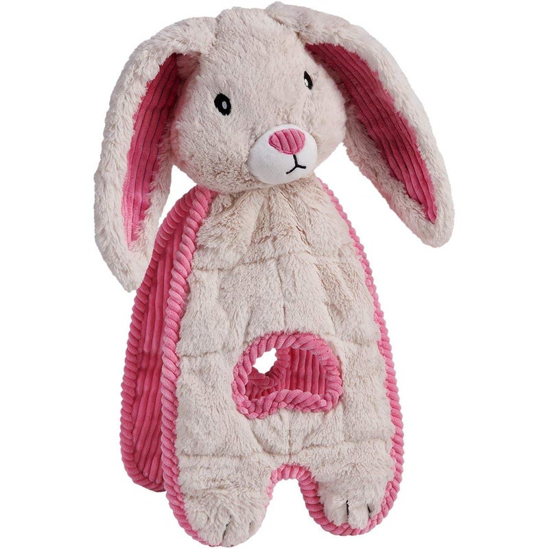 Outward Hound by Charming Pet Cuddle Tugs Bunny Plush Squeaky Dog Toy - Image 1